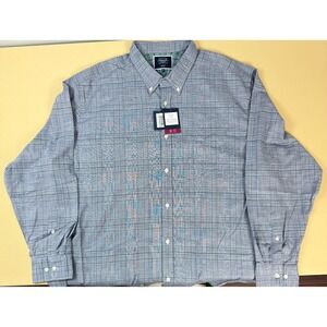 NEW-Charles Tyrwhitt XXXL Shirt Navy Prince‎ of Wales Chk Non-Iron Twill Classic